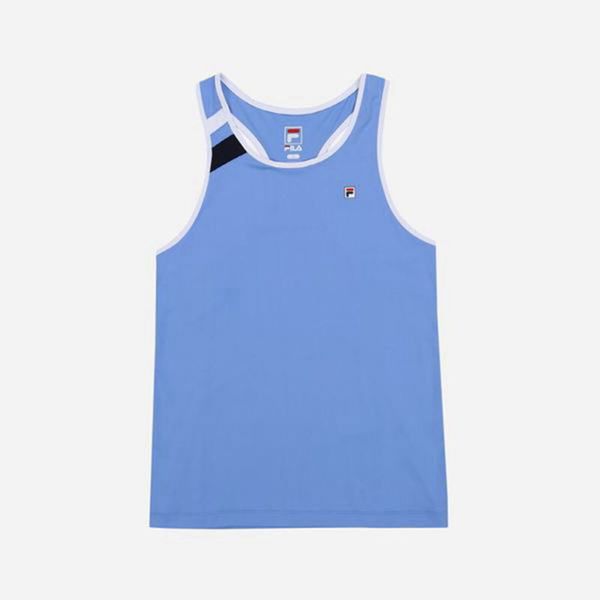 Camisetas Manga Corta Fila Mujer Azules - Line Sleeveless - España 903157GMQ